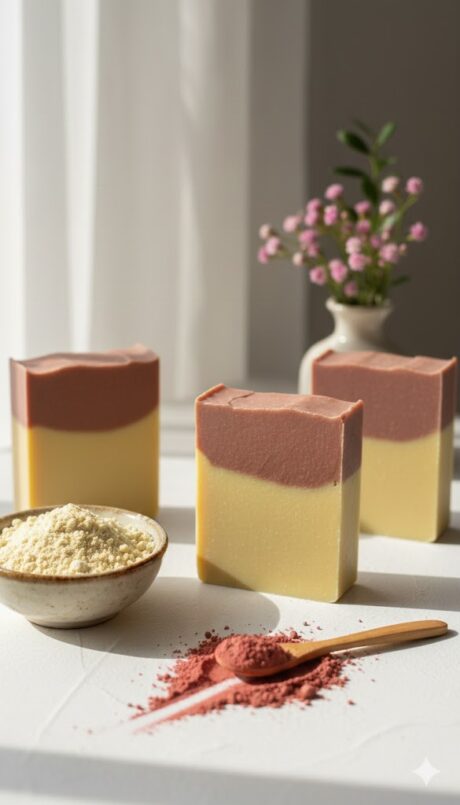 Besan Pink Clay soap 2