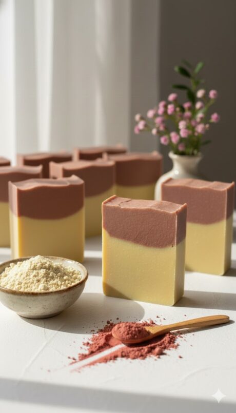 Besan Pink Clay soap 3